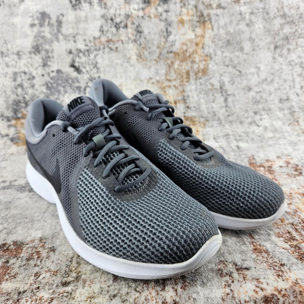 Nike Revolution 4 Running Shoes Mens 12 Grey Black White 908988-010 Sneakers